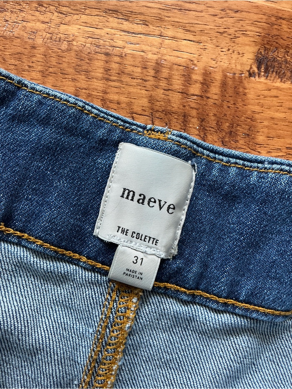 Anthropologie Maeve The Colette Cropped Wide Leg Jean, size 31 - Picture 5 of 6